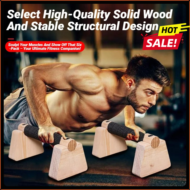 Gymnastic Bar Home - Wooden Push-up Bar Stands 1 Pair