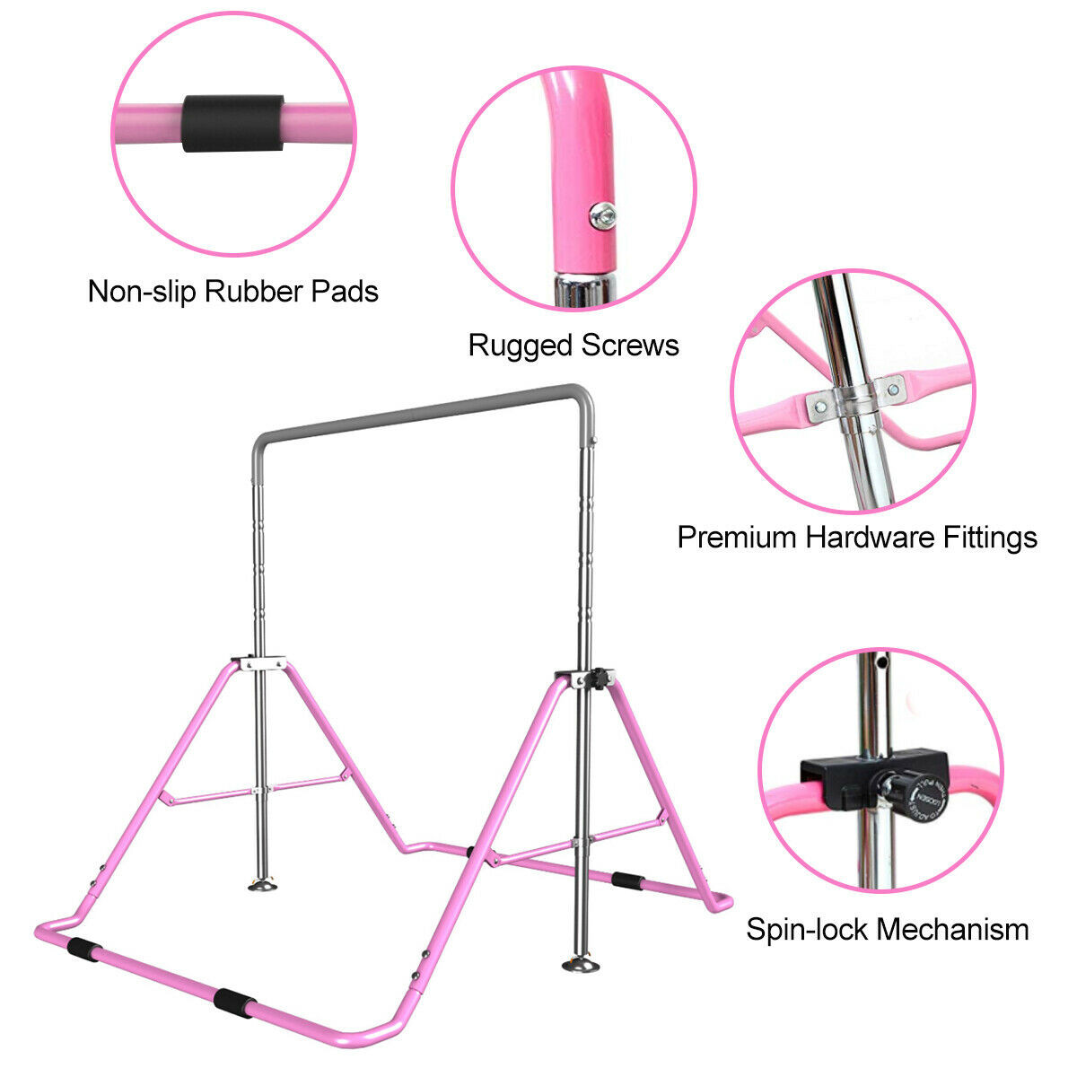 Adjustable 130cm Gym Bar for K - Gymnastic Bar Home 评论和价格