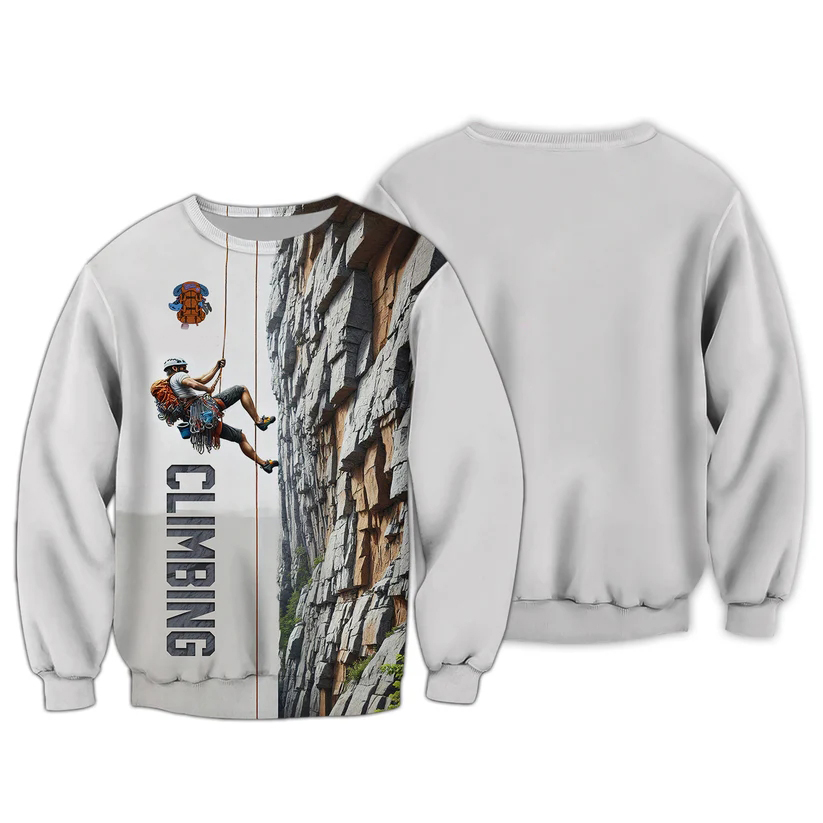 Men's 3D Climbing Print T Shir - Outdoor Sport Club 评论和价格